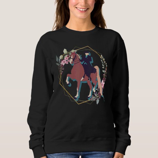 Bloem Trotpaard American Saddlebred Trui (Voorkant)