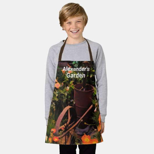 Bloem Tuin Bloemstuk Botanisch Kinderen Kind Schort (Gedragen)