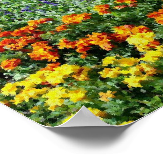 Bloem Tuin Digitale Kunstschildering Poster (Hoek)