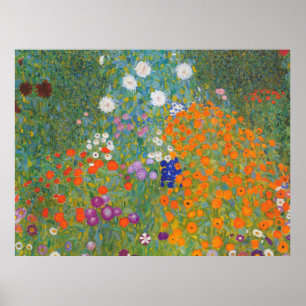 bloem + tuin + klimt + gustav + huishouden poster