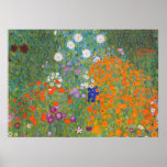 bloem   tuin   klimt   gustav   huishouden poster<br><div class="desc">Een klassiek kunstwerk van Gustav Klimt,  Cottage Garden,  Bauergarten,  1907,  is een close-up van een bloemtuin,  een kleurrijk bloemschilderij.</div>