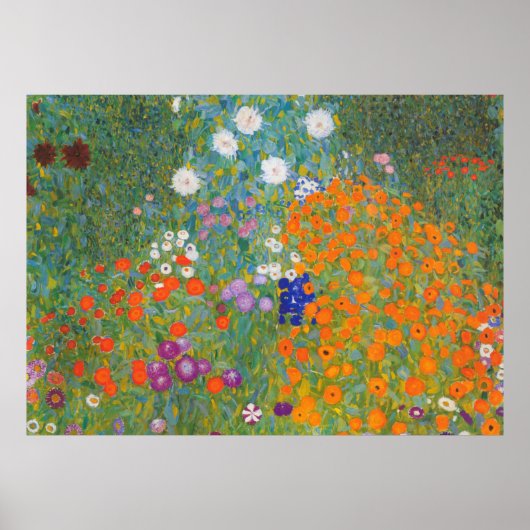 bloem + tuin + klimt + gustav + huishouden poster (Voorkant)