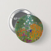 bloem + tuin + klimt + gustav + huishouden ronde button 5,7 cm (Voorkant /achterkant)