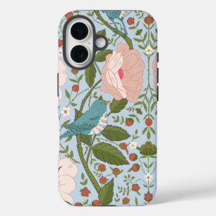 Bloem Tuin Moris William Bloem Vogel Botanisch iPhone 16 Hoesje