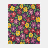 Bloem Tuin Patroon Fleece Deken (Voorkant)