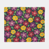 Bloem Tuin Patroon Fleece Deken (Voorkant (Horizontaal))