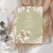 Bloem tuin thee party elke leeftijd verjaardag kaart