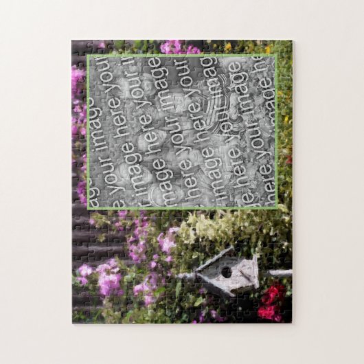 Bloem Tuin Vogelhuis Schilderij Voeg je foto toe Legpuzzel (Verticaal)