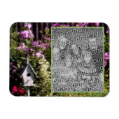 Bloem Tuin Vogelhuis Schilderij Voeg je foto toe Magneet (Horizontaal)