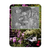 Bloem Tuin Vogelhuis Schilderij Voeg je foto toe Magneet (Verticaal)