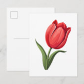 Bloem Tulp Briefkaart (Voorkant / Achterkant)