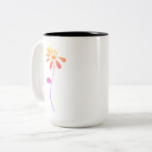 Bloem Tweekleurige Koffiemok (Voorkant links)