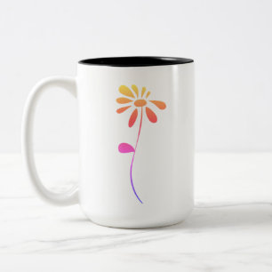 Bloem Tweekleurige Koffiemok