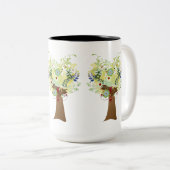 Bloem Tweekleurige Koffiemok (Voorkant rechts)