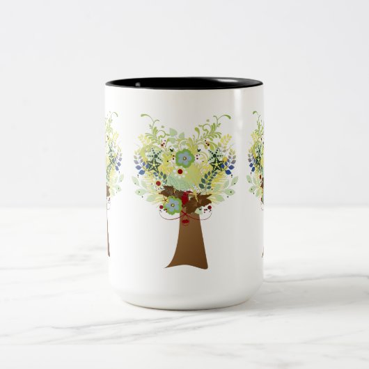 Bloem Tweekleurige Koffiemok (Center)