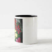 bloem tweekleurige koffiemok (Center)