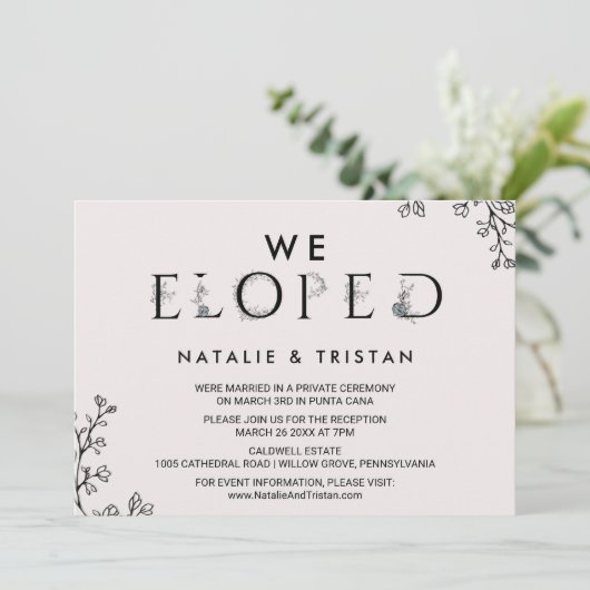 Bloem Typography We zijn weggelopen Kaart (Staand voorkant)