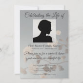Bloem uitnodiging herdenkingsdienst (Voorkant)