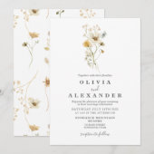 Bloem uitnodiging voor wilde bloemen Boho tuin (Voorkant / Achterkant)
