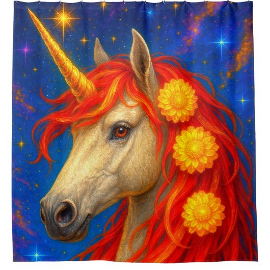 Bloem Unicorn Douchegordijn (Voorkant)