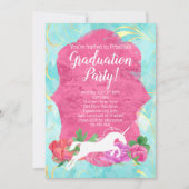 Bloem Unicorn Fantasy Equestrian Graduparty Kaart (Voorkant)