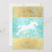 Bloem Unicorn Fantasy Equestrian Graduparty Kaart (Achterkant)