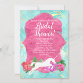 Bloem Unicorn Fantasy Equestrian Vrijgezellenfeest Kaart (Voorkant)