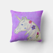 Bloem Unicorn op Paars Kussen (Achterkant)
