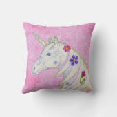 Bloem Unicorn op Roze Kussen (Achterkant)
