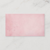  bloem Uniek Roze klassiek monogram Visitekaartje (Achterkant)