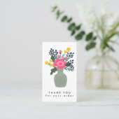 BLOEM VAAS QR Code Orde Dank u Aangepast Visitekaartje (Staand voorkant)