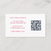 BLOEM VAAS QR Code Orde Dank u Aangepast Visitekaartje (Achterkant)