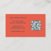 BLOEM VAAS QR Code Orde Dank u Aangepast Visitekaartje (Achterkant)