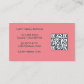 BLOEM VAAS QR Code Orde Dank u Aangepast Visitekaartje (Achterkant)