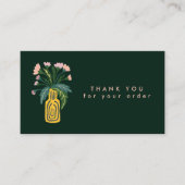 BLOEM VAAS QR Code Orde Dank u Aangepast Visitekaartje (Voorkant)