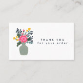 BLOEM VAAS QR Code Orde Dank u Aangepast Visitekaartje (Voorkant)