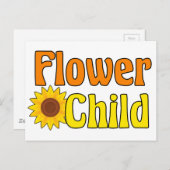 Bloem van 70-jarige kinderteugels briefkaart (Voorkant / Achterkant)