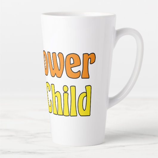 Bloem van 70-jarige kinderteugels latte mok (Rechts)