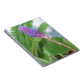Bloem van blauwe kegel Bromeliad Notitieboek (Rechterzijde)