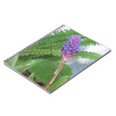 Bloem van blauwe kegel Bromeliad Notitieboek (Linkerzijde)