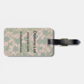 Bloem van bloem bagagelabel (Achterkant horizontaal)