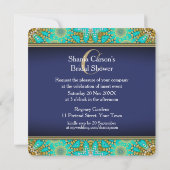 Bloem van bohemian Gold Blue en Green Kaart (Achterkant)