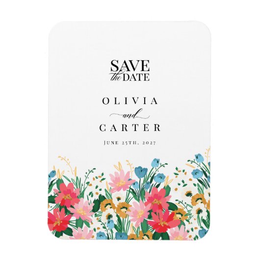 Bloem van de bloem van de Vloeiende Garden Wedden  Magneet (Verticaal)