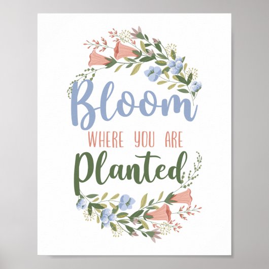 Bloem van de bloem waar je bent geplant Bouquet Poster (Voorkant)