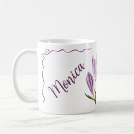 Bloem van de botanische lente krokus koffiemok