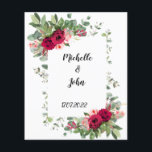 Bloem van de Eucalyptusgeneratie<br><div class="desc">Eucalyptus Flower Greenery Wedding Invitations & Save the Date of change the date. Rustic Eucalyptus Red Flower bruiloft,  groene trouwuitnodiging</div>