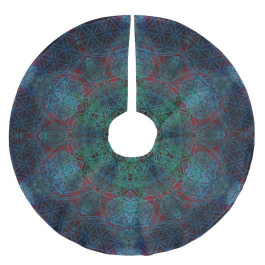 Bloem van de Hexagon Mandala - boomskirt Kerstboom Rok (Voorkant)