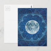 Bloem van de Levensmaan Mandala Briefkaart (Voorkant / Achterkant)