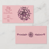 Bloem van de liefde (Henna) (roze) Visitekaartje (Voorkant / Achterkant)