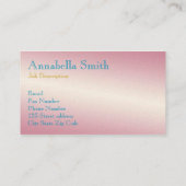 Bloem van de roomkleurige lebens visitekaartje (Achterkant)